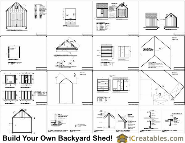 10x10 cape code style shed plans