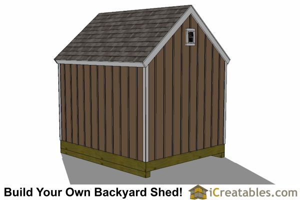 10x12 barn shed rear view