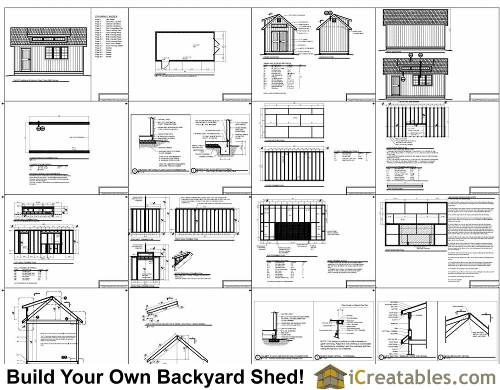 10x20 Dormer Shed Plans