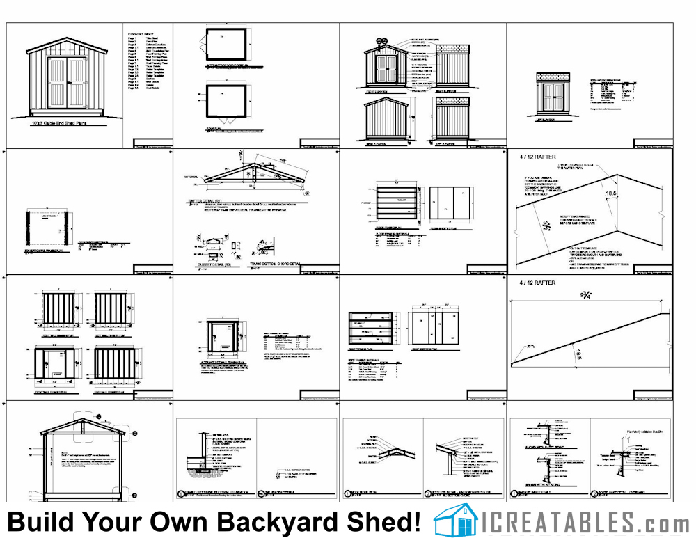 10x8 backyard shed plans