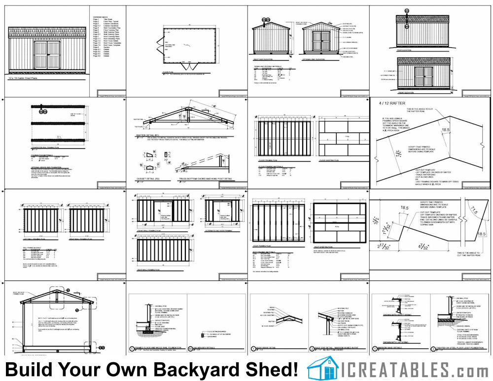 12x18 backyard shed plans example