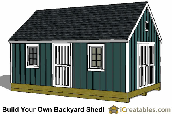 12x20 colonial style shed plans 