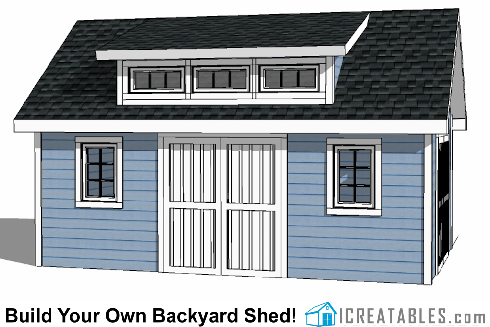 dormer shed plans with double doors