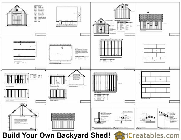 14x20 Traditional Victorian Style Storage Shed Plans