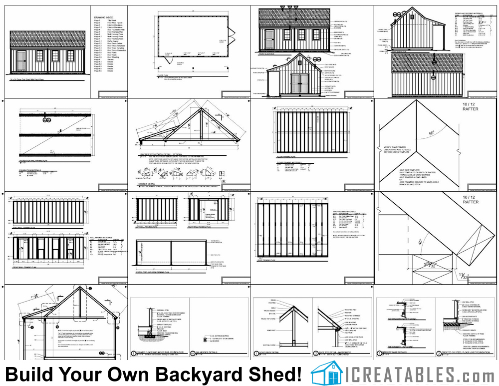 12x24 Cape Cod Style Shed With Porch Plans