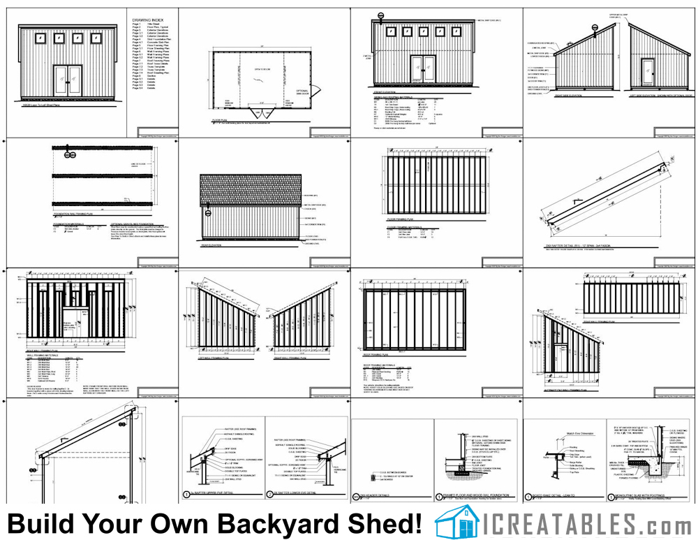 14x24 loft shed plans example