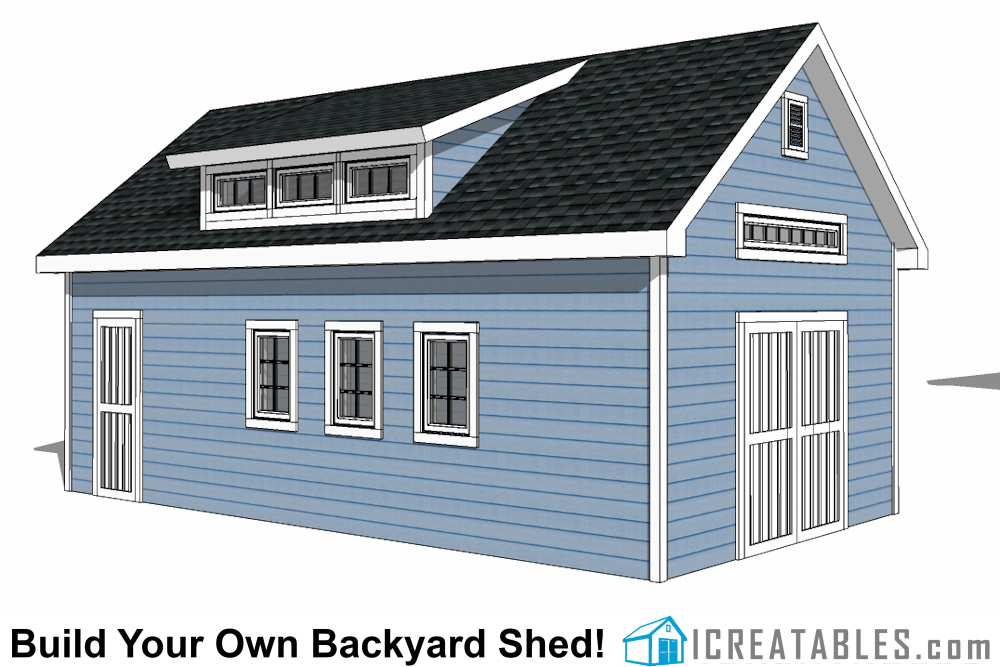 14x24 dormer shed plans