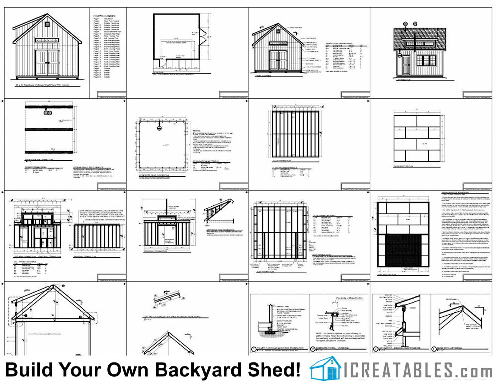 16x16 Storage Shed Dormer Plans