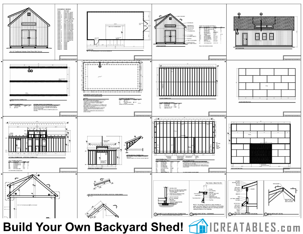 16x32 dormer roof shed plans example