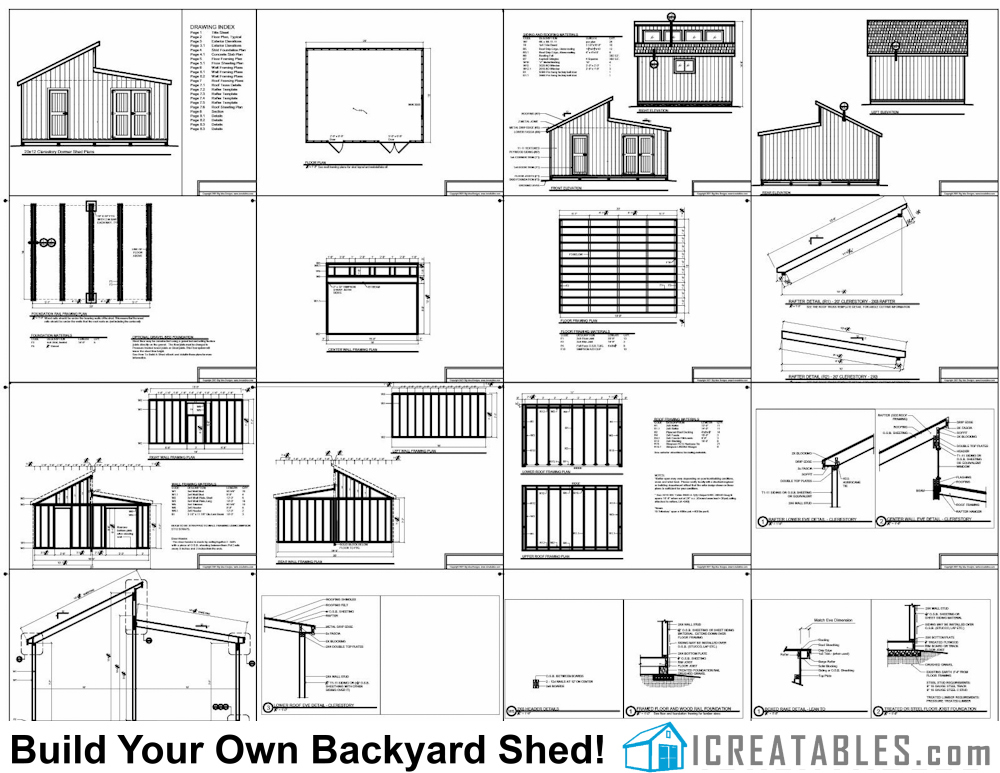 12x16 lean to shed plans example