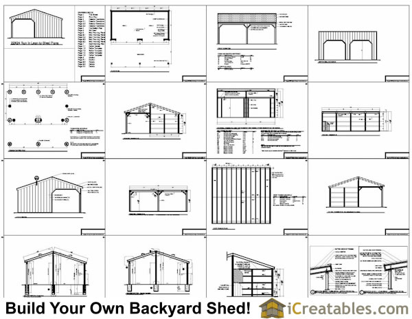 2 stall run in shed plans