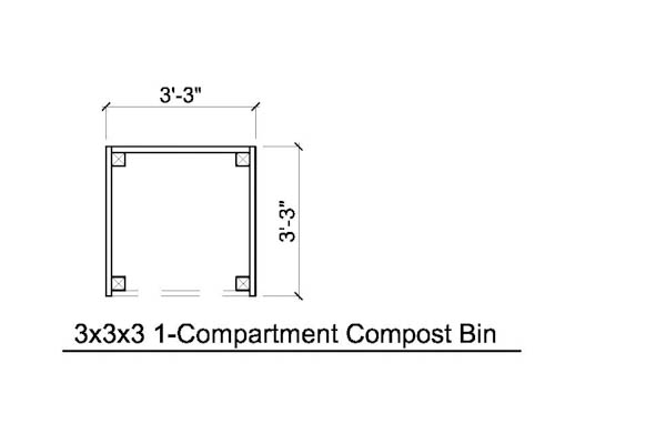 3x3 compost bin floor plan