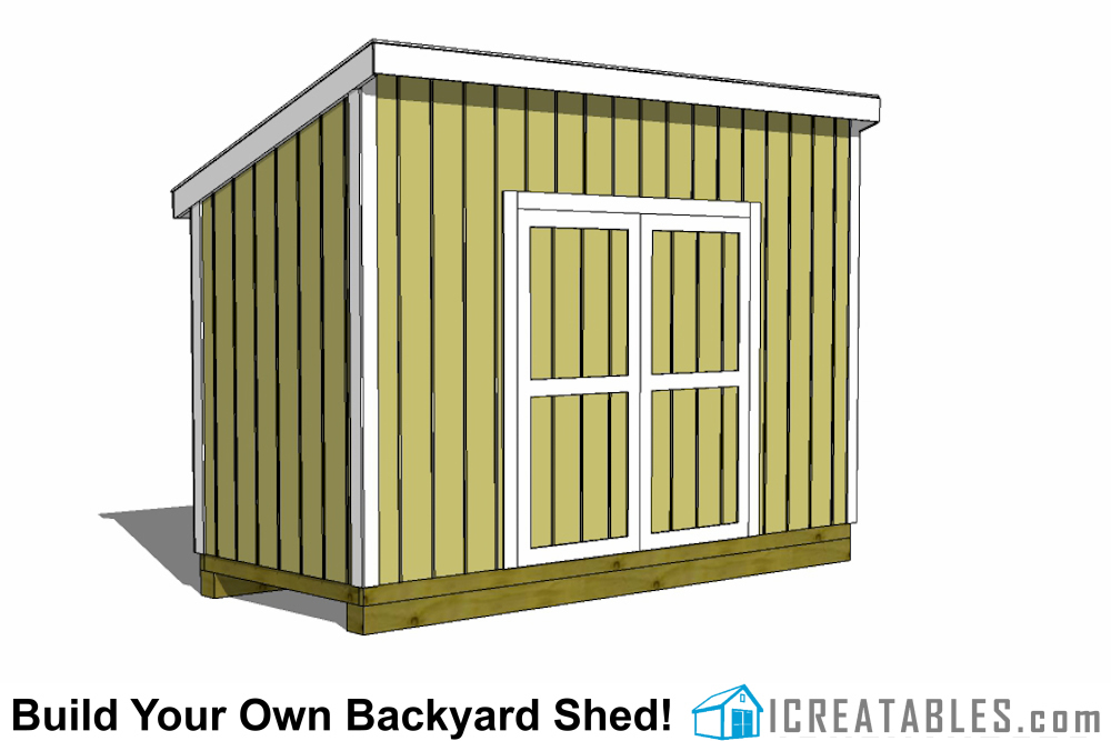 5x12 lean to shed plans door on tall wall