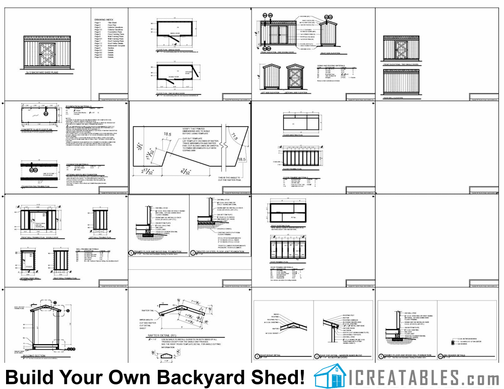 5x12 Backyard Shed Plans Example