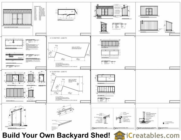 5x16 lean to shed plans example