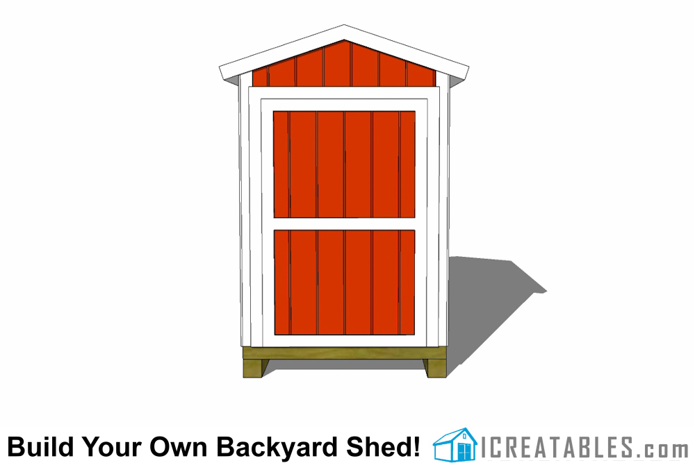 5x8 backyard shed plans end elevation