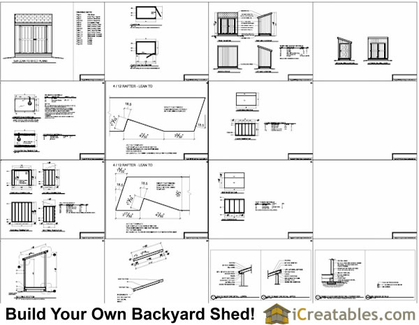 5x9 lean to shed plans