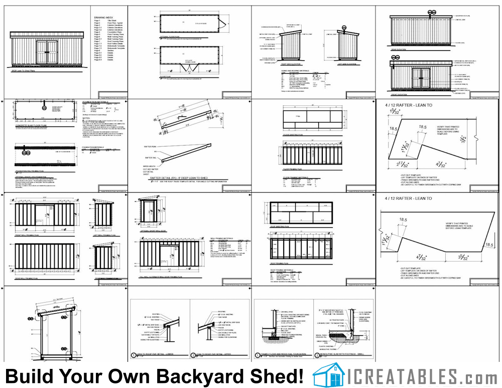 6x20 lean to shed plans