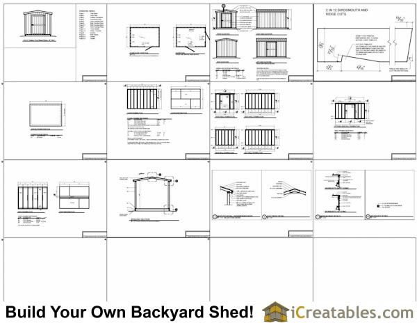 8x10 short shed plans example