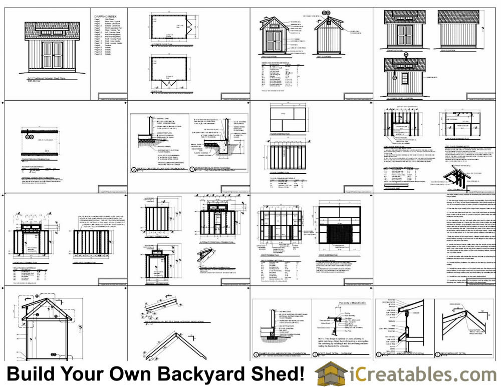 8x12 Dormer Shed Plans