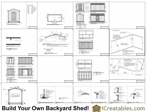 8x16 gable shed plans example