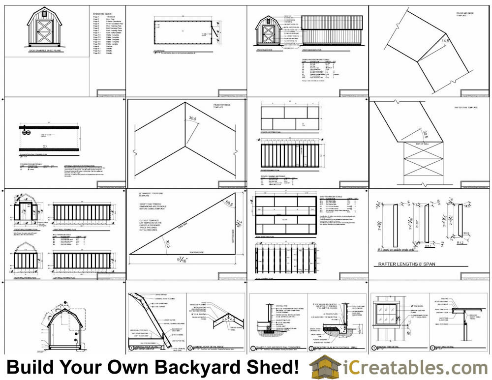 8x20 barn Shed Plans Example