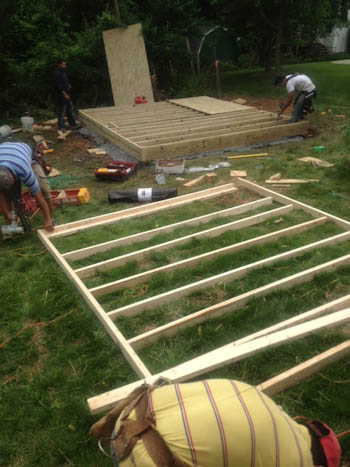 12x14 modern shed floor framing